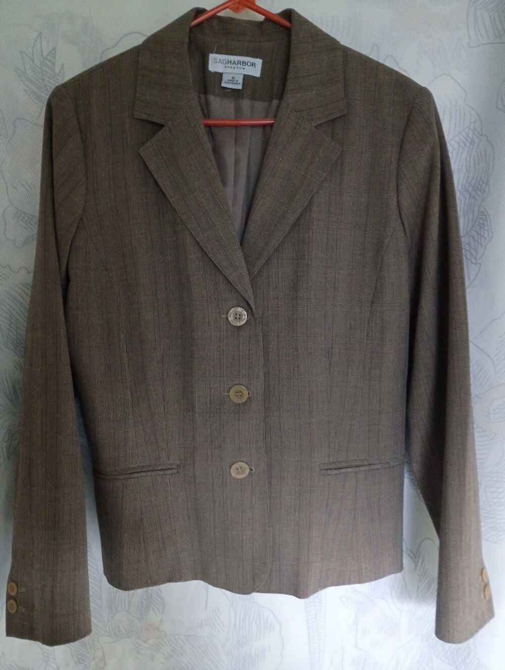 Sag Harbor Size 10 Women's Brown Tailored Blazer Jacket No Flaws
